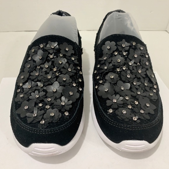 Zara leather Floral slip on sneakers size 7 - Picture 3 of 8